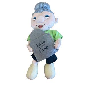 10" Russ Berrie Plush It's A Celebration Gift Card Holder "Face Lift Fund"